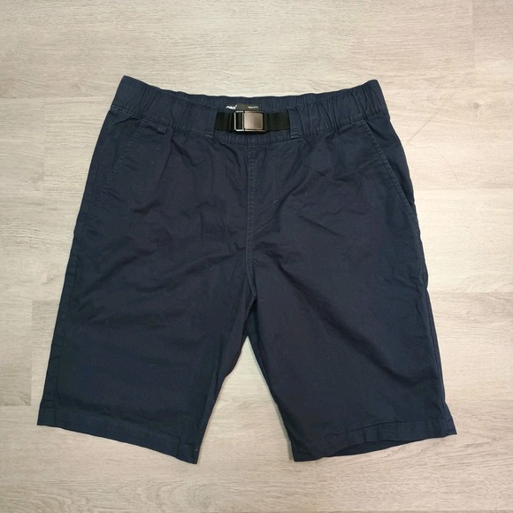 Oakley Mens Roam Commuter Chino Style Shorts Buckle Waist Blue Navy Size Medium - Picture 1 of 11